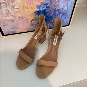Steve Madden Tan Heels with Ankle Strap
